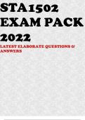 STA1502 EXAM PACK 2023