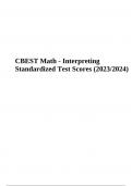 CBEST Math - Interpreting Standardized Test Scores Latest 2023/2024