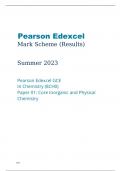 Edexcel Chemistry 8CH0/01 Mark Scheme June2023.