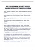 CSX Conductor FINAL REVIEW | Review Questions Of A CSX Conductor Trainee