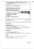 Edexcel English Language 9EN0/01 Question Paper May2023.