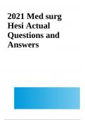  Med surg Hesi Actual Questions and Answers