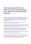 TNCC Test Prep A, TNCC Notes For Written Exam, TNCC Notes For Written Exam, TNCC Prep, TNCC EXAM, TNCC 8th Edition Updated Questions & Complete Solutions 