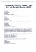 Anatomy & Physiology Chapter 1 Test Bank with Complete Solutions 2023!!