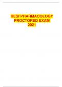 UPDATED 2024/2025  HESI PHARMACOLOGY PROCTORED EXAM (2021 FIXED) ALL VERSIONS (7 DIFFERENT VERSIONS V1- V7) COMPLETE RESOURCES FOR HESI PHARMACOLOGY PROCTORED EXAM 2021 100% SUCCESS GUARENTEED 