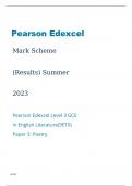 Edexcel English Literature 9ET0/03 Question Paper and Mark Scheme June2023.