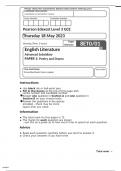 Edexcel English Literature 8ET0/01 Question Paper May2023.