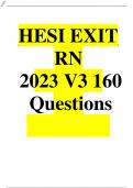 HESI EXIT RN 2023 V3 160 Questions