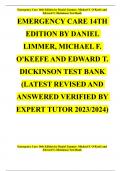 Complete Test Bank Emergency Care 14th Edition Daniel Limmer