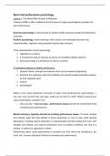 Samenvatting - Sport and performance psychology (PSB3E-OP01)