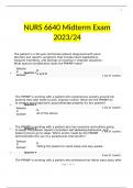 NURS 6640 Midterm Exam 2023/24