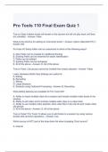 Pro Tools 110 Final Exam Quiz 1-solved