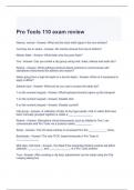 Pro Tools 110 exam review 2023