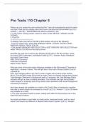 Pro Tools 110 Chapter 8 Exam with complete solutions