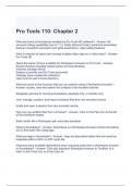 Pro Tools 110 Chapter 2 Exam Questions and Answers