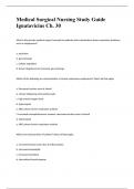 Medical Surgical Nursing Study Guide Ignatavicius Ch. 30 exam questions with correct answers