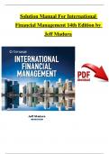 Solution Manual For International Financial Management, 14th Edition by Jeff Madura | Complete Verified Chapter's |