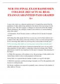 NUR 3311 FINAL EXAM RASMUSSEN  COLLEGE 2023 ACTUAL NUR 3311 FINAL EXAM RASMUSSEN  COLLEGE 2023 ACTUAL REAL  EXAM GUARANTEED PASS GRADED  A+