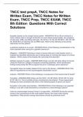 TNCC test prepA, TNCC Notes for Written Exam, TNCC Notes for Written Exam, TNCC Prep, TNCC EXAM, TNCC 8th Edition  Questions With Correct Solutions   