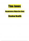 Tina Jones Respiratory Objective Data Shadow Health