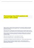  Pharmacology Hesi 2023 questions and answers 100% verified.