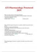 ATI Pharmacology Proctored 2019
