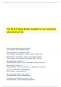  NC BLET State Exam questions and answers latest top score.