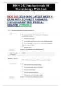 BIOS 242 (2023-2024) LATEST WEEK 4 EXAM WITH CORRECT ANSWERS (100%GUARANTEED) PASS A+ GRADED  VERSION 2