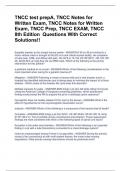 TNCC test prepA, TNCC Notes for Written Exam, TNCC Notes for Written Exam, TNCC Prep, TNCC EXAM, TNCC 8th Edition  Questions With Correct Solutions!!   