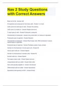 Nas 2 Study Questions with Correct Answers 