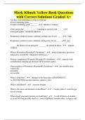 Mark Klimek Yellow Book Questions with Correct Solutions Graded A+