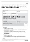 MAY/JUNE 2023 EDEXCEL GCSE BUSINESS QUESTION PAPER PAPER 2B BUILDING A BUSINESS