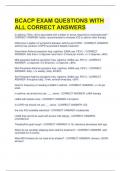 BUNDLE FOR BCACP EXAM QUESTIONS WITH ALL CORRECT ANSWERS