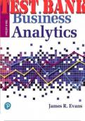 TEST BANK for Business Analytics 3rd Edition by Evans James  | All 16 Chapters