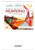 TEST BANK FOR PUBLIC HEALTH NURSING POPULATION CENTERED HEALTH CARE IN THE COMMUNITY 10TH EDITION STANHOPE NEWPDF