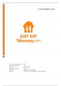 Financieel management; Financiële analyse Just Eat Takeaway (JET)