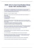 D046- Intro to Care Coordination Study Guide 100% Verified 2023!!