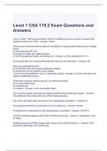 Level 1 CSA 178.2 Exam Questions and Answers