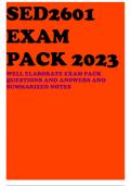 SED2601 EXAM PACK 2023 
