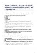 Neuro - Test Banks - Brunner & Suddarth's Textbook of Medical-Surgical Nursing 14e Chapter 65 - 70