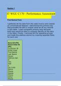 WGU C170 IT - Performance Assessment Questions and Answers (2024) (Verified Answers)