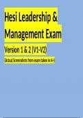 20232024 Hesi Leadership Exit Exam V1 & V2 TB Guide (Brand New!!) A++ All Q&As Included!!