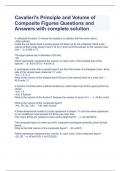 Cavalieri's Principle and Volume of Composite Figures Questions and Answers with complete solution