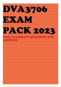 DVA3706 EXAM PACK 2023 