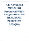 ATI Advanced MED SURG Proctored WITH Glasgow COMA Scale REAL EXAM 2023/2024