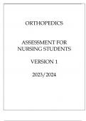 ORTHOPEDICS ASSESSMENT FOR NURSING STUDENTS VERSION 1