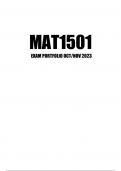 MAT1501 Exam Portfolio October November 2023