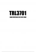 TRL3701 Exam Portfolio OctNov 2023.