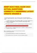 NRNP 6645 FINAL EXAM 2023  ACTUAL QUESTIONS  CORRECTLY ANSWERED| LATEST  UPDATE GRADED A