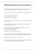 NTBOA Basketball Rules Test Questions wity answers